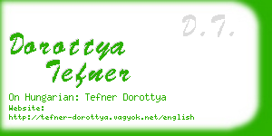 dorottya tefner business card